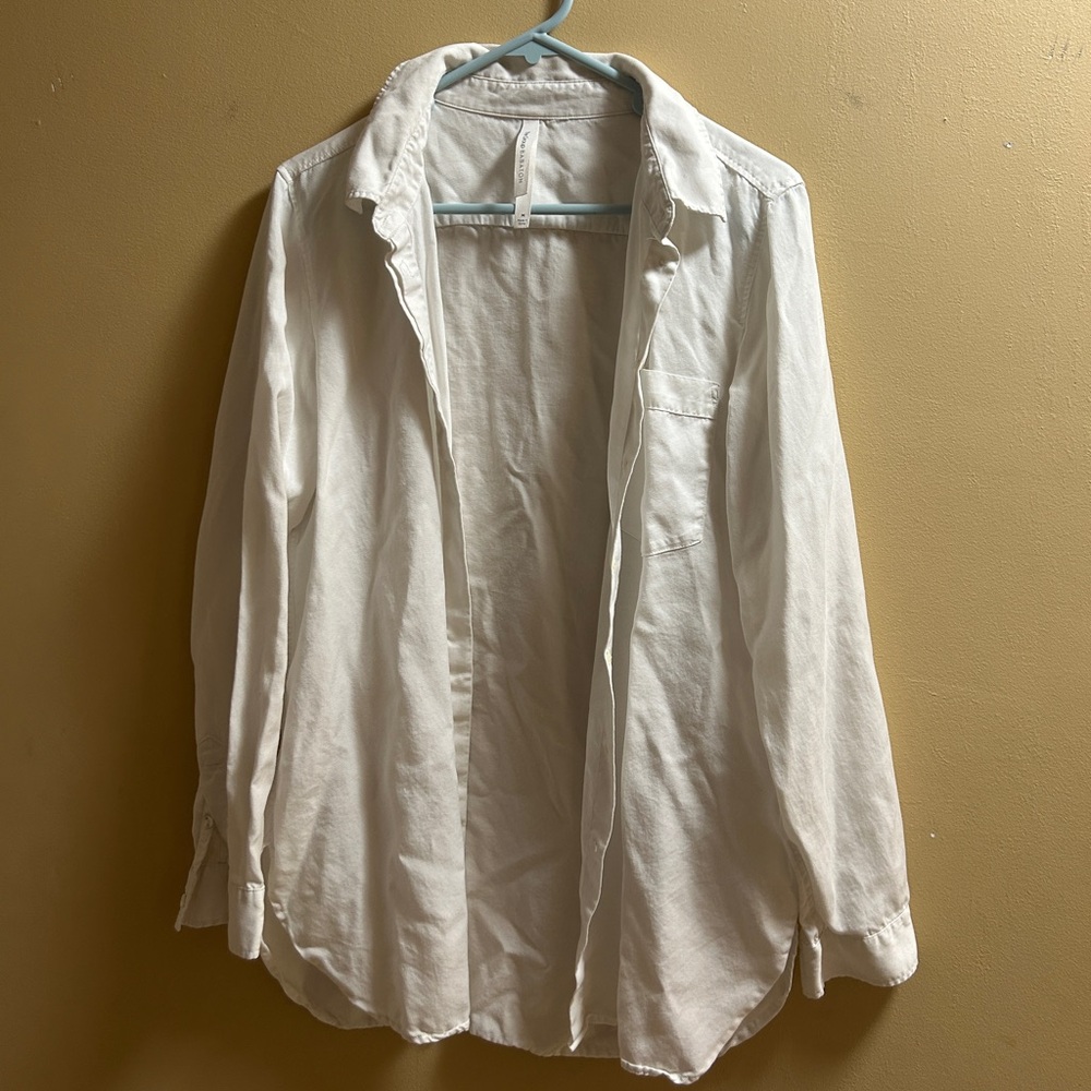 Babaton White Button Down Shirt